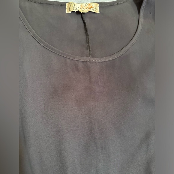 🍩PENELOPE🍩 Brown Cold Shoulder Rhinestone Stud Detail Batwing Top - Picture 11 of 11